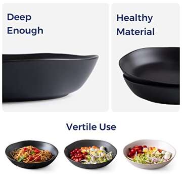 AmorArc 9.75'' Large Ceramic Pasta Bowls Set of 4