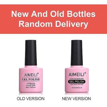 AIMEILI Soak Off U V LED Temperature Color Changing Chameleon Gel Nail Polish - Red Horizon (TC08) 10ml