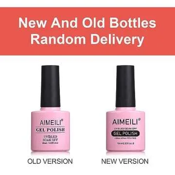 AIMEILI Soak Off U V LED Temperature Color Changing Chameleon Gel Nail Polish - Red Horizon (TC08) 10ml