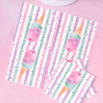 WERNNSAI Ice Cream Napkins for Summer Celebrations