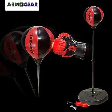 ArmoGear Punching Bag for Kids with Adjustable Stand & Gear