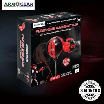ArmoGear Punching Bag for Kids with Adjustable Stand & Gear
