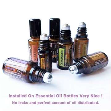 2 in 1 - Spray Tops for Essential Oil Bottles + Roller Tops with Stainless Steel Roller Balls,Fits Both 5 ml / 15 ml Bottles,Premium Essential Oil Roller Fitments,Metal Opener Included,Pack of 12