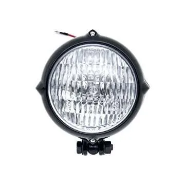 Vintage Black Motorcycle Headlight for Classic Riders