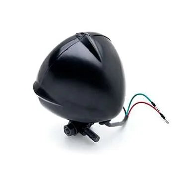 Vintage Black Motorcycle Headlight for Classic Riders