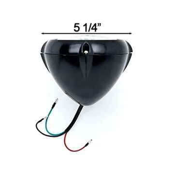 Vintage Black Motorcycle Headlight for Classic Riders