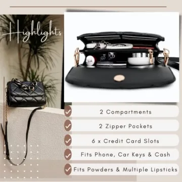 Quilted White Crossbody Bag Vegan Leather Gold Chain Purse