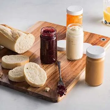 4-Oz Glass Mason Jars with Airtight Lids for Kitchen