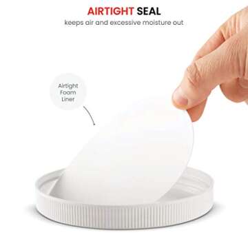 4-Oz Glass Mason Jars with Airtight Lids for Kitchen