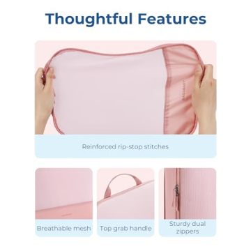 BAGSMART Hanging Compression Packing Cubes Travel Organizer