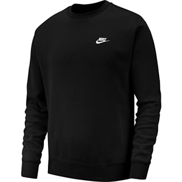 Nike Men's NSW Club Crew, Black/White, Medium
