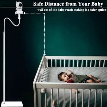 Derebir Baby Monitor Mount Floor Stand Holder Shelf Compatible with Infant Optics DXR-8 and DXR-8 PRO, Nanit Pro & Flex Stand,Eufy,HelloBaby,Momcozy BM01/BM03, Baby Camera Mount Holder (68.8 inch)