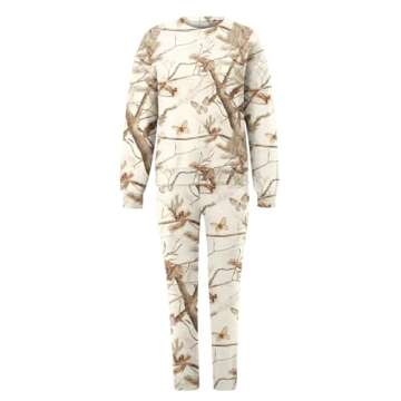 Womens Sweatsuits 2 Piece Set Camo Hoodie Long Sleeve Crewneck Camo Sweatshirt Wide Leg Sweatpants Two Piece Fall Outfits Pine Print Casual Matching Lounge Sets Track Suits Y2k Workout Clothes