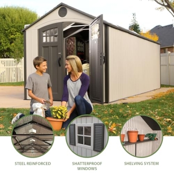 Durable Lifetime 20x8 Ft Outdoor Storage Shed