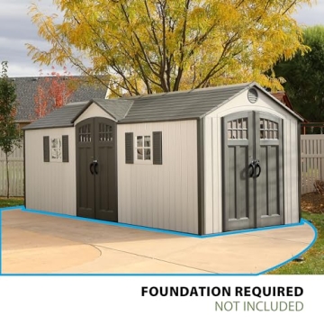 Durable Lifetime 20x8 Ft Outdoor Storage Shed