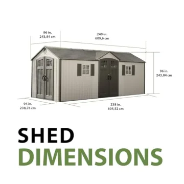 Durable Lifetime 20x8 Ft Outdoor Storage Shed