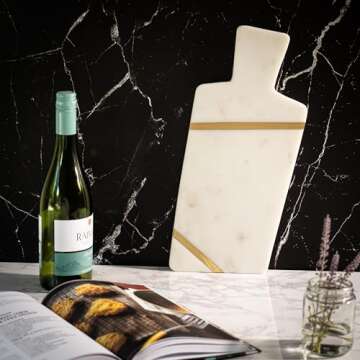 Cork & Mill Marble Cheese Board for Charcuterie 15" Long