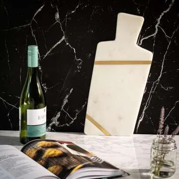 Cork & Mill Marble Cheese Board for Charcuterie 15" Long