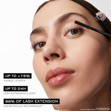 Lancôme Lash Idôle Flutter Extension Lash-Lengthening Mascara - Black Mascara for Instant Lash Extension Look - Clump & Flake Resistant Up To 24H Wear - Black