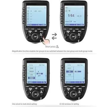 Godox XPro-S Compatible for Sony TTL Wireless Flash Transmitter Trigger 1/8000s HSS TTL-Convert-Manual Function Large LCD Screen Slanted Design 11 Customizable Functions 5 Dedicated Group Buttons