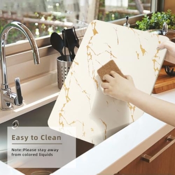 2 Pack Diatomaceous Stone Dish Drying Mats for Dishes