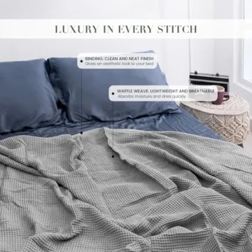 GOTS Certified Organic Cotton Waffle Throw Blanket For All Seasons