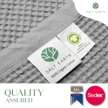 GOTS Certified Organic Cotton Waffle Throw Blanket For All Seasons