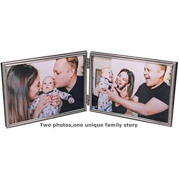 LEADEX Double Thin Edge Silver Plated Picture Frame,Horizontal Standing,5 by 7 Inch,Velvet Back Simple Classic Styling (silver)
