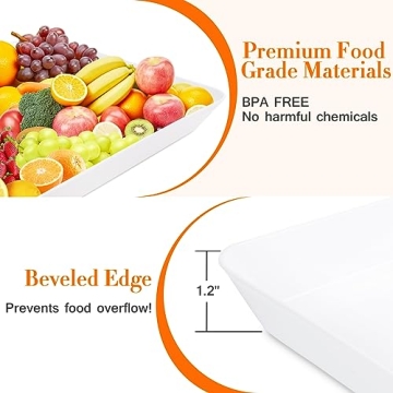 WOWBOX 4 pcs Serving Tray Set for Effortless Entertaining