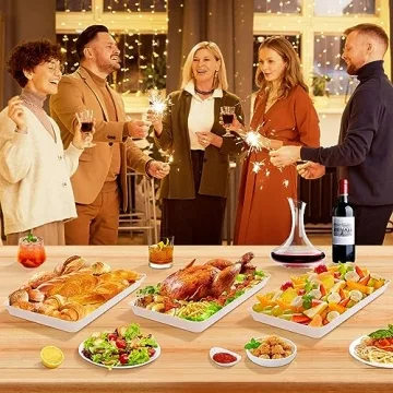 WOWBOX 4 pcs Serving Tray Set for Effortless Entertaining