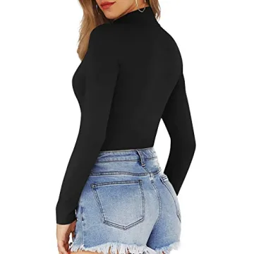 Shop the MANGOPOP Mock Turtle Neck Bodysuit Online