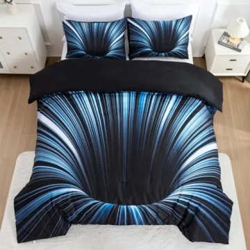 3D Geometric Comforter Set for Kids and Teens - Blue