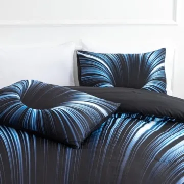 3D Geometric Comforter Set for Kids and Teens - Blue