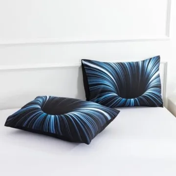 3D Geometric Comforter Set for Kids and Teens - Blue