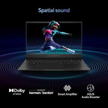 ASUS Vivobook S 14 OLED Slim Laptop, Intel Core Ultra 9 185H, 16GB, 1TB SSD, Fast Charging, RGB Keyboard, Thunderbolt 4, Neutral Black, S5406MA-AS96, Intel Evo Edition