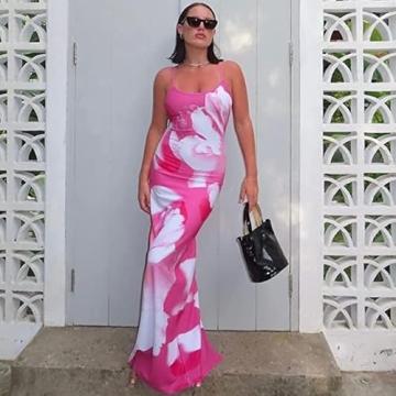 ABYOVRT Floral Maxi Dress for Women - Elegant and Chic