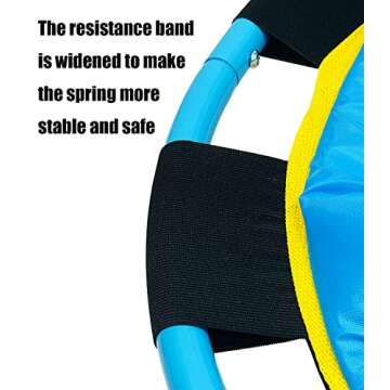 LANGXUN Rocket-Themed Mini Trampoline for Kids 6 Months to 4 Years - Indoor Trampoline Toys for Baby Boys' Birthdays