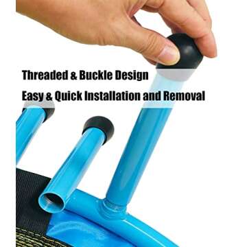 LANGXUN Rocket-Themed Mini Trampoline for Kids 6 Months to 4 Years - Indoor Trampoline Toys for Baby Boys' Birthdays