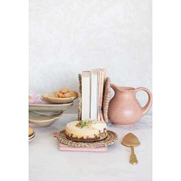 Creative Co-Op Stoneware, Reactive Glaze Pitcher, 8" L x 6" W x 7" H, Terracotta