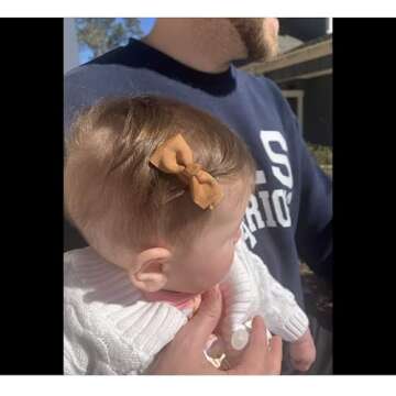 50Pcs 2Inch Mini Hair Clips for Baby Fine Hair Grosgrain Ribbon Hair Bows Clips Fully Lined for Baby Girls Infants Toddlers in Pairs