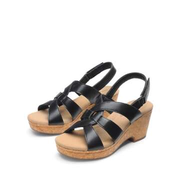 DREAM PAIRS Women's Stylish Wedge Sandals for Summer