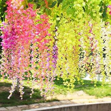 Stunning DearHouse 12 Pack Wisteria Artificial Garland