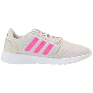 adidas Women's CloudfoamQT Racer Xpressive-Contemporary CloudfoamRunning Sneakers Shoes, White/Shock Pink/White, 6 Medium US