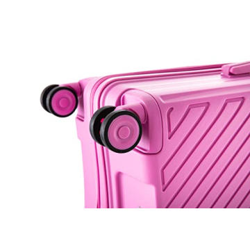 Rockland Prague Hardside Luggage Set - Stylish Pink 3-Piece Set