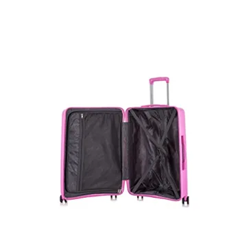 Rockland Prague Hardside Luggage Set - Stylish Pink 3-Piece Set