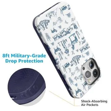 Casely iPhone 15 Pro Case | Wild West Adventure | Desert Western | Bold Extra Protective Design | Compatible with MagSafe and Action Button