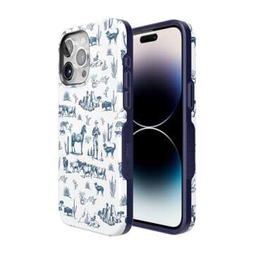 Casely iPhone 15 Pro Case | Wild West Adventure | Desert Western | Bold Extra Protective Design | Compatible with MagSafe and Action Button