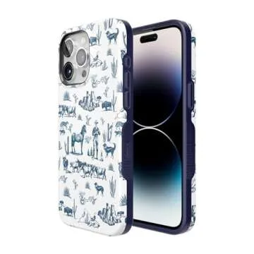 Casely iPhone 15 Pro Case | Wild West Adventure | Desert Western | Bold Extra Protective Design | Compatible with MagSafe and Action Button