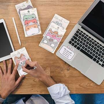 Cute Simfree Sticky Notes - 5 Pack Animal Designs