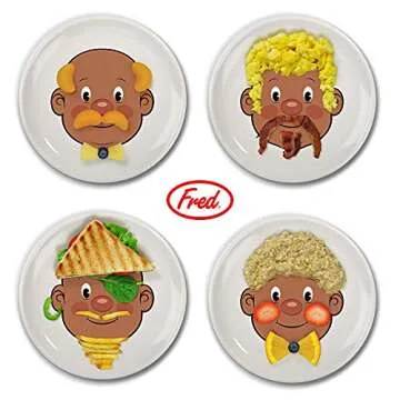 Genuine Fred Food Face Plate - Fun Ceramic Activity for Kids